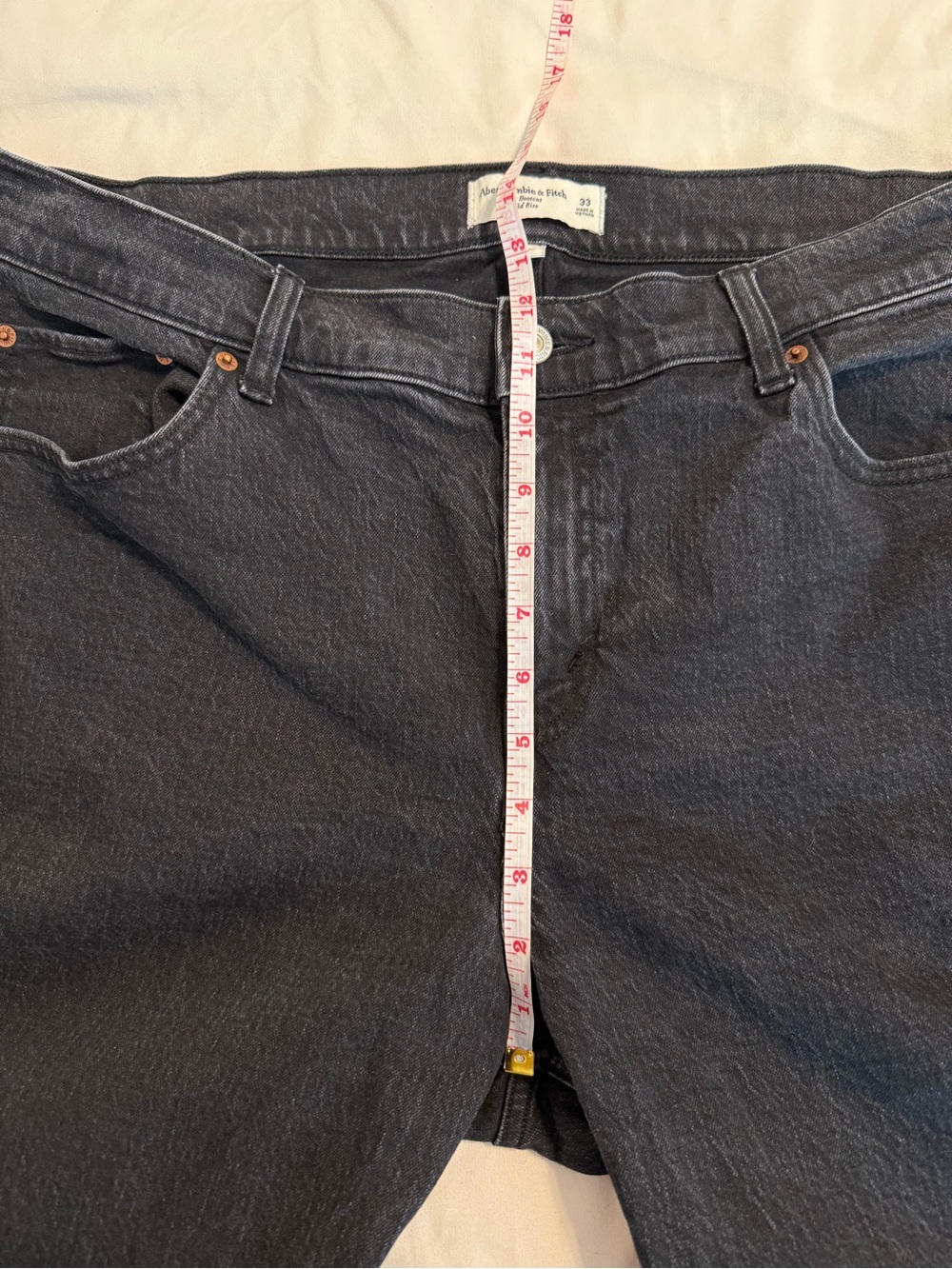 Abercrombie & Fitch Women's 33 Curve Love Mid Rise Bootcut Jean Black - Picture 11 of 15